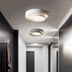 Modern Metal Flush Mount Ceiling Light With Cool Daylight Glow — Halden Lighting