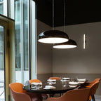 Modern Metal Pendant Light With Tri-Colour LED For Dining Room — Halden Lighting