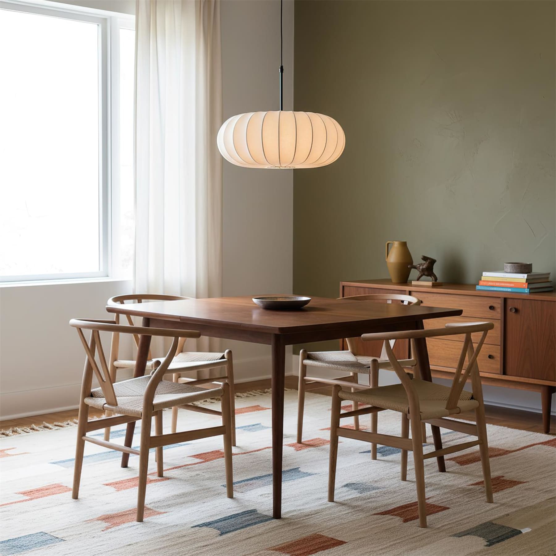 Modern Fabric Pendant Light for Living and Dining Rooms — Halden Lighting