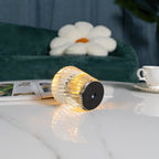 Modern Crystal Table Lamp With Warm LED Glow for Living Room — Halden Lighting
