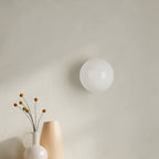 Modern Glass Wall Light With Warm LED Glow — Halden Lighting