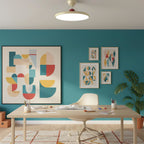 Modern Metal Semi-Flush Ceiling Light With Tri-Colour Dimming — Halden Lighting