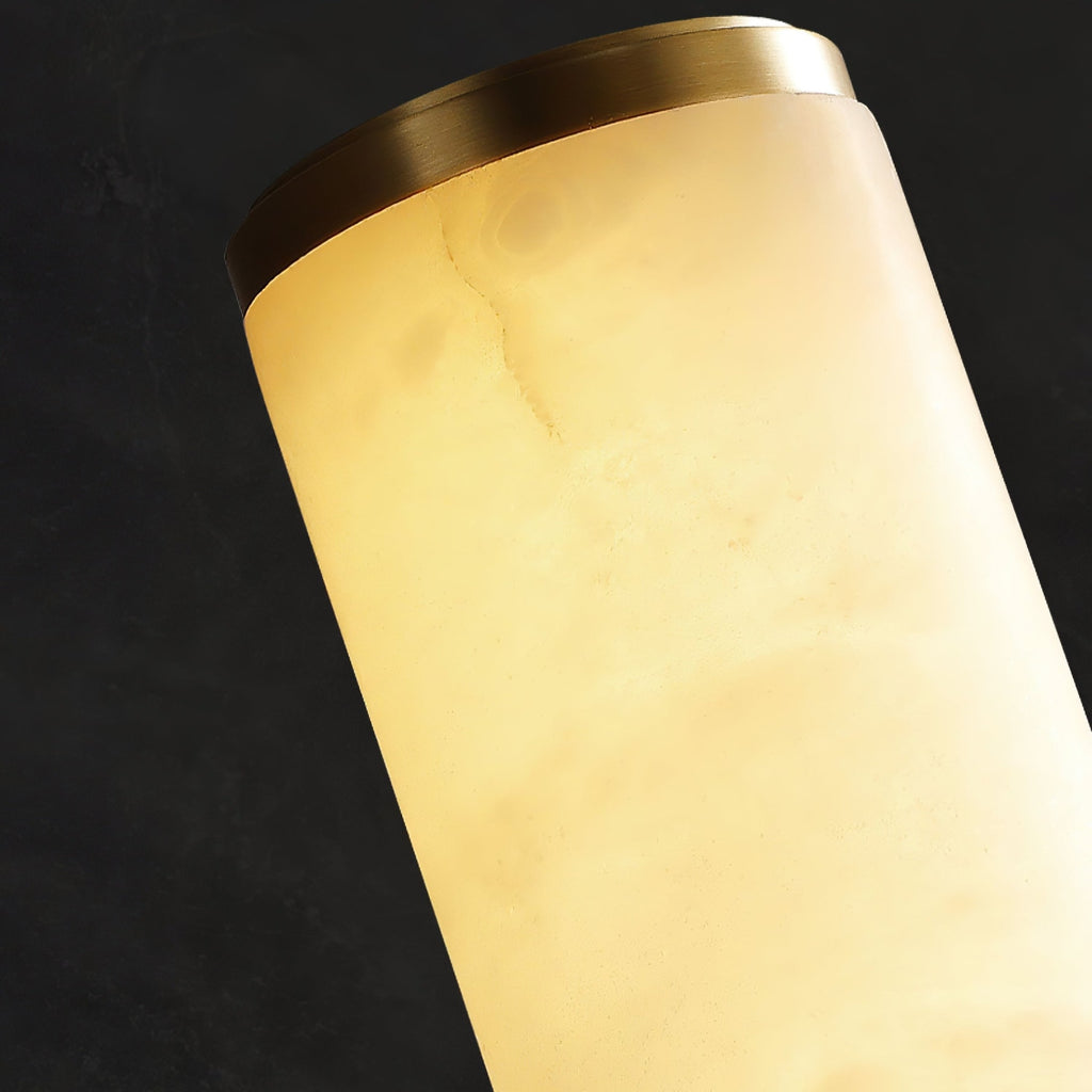 Modern Marble and Copper Wall Light With Warm LED Glow — Halden Lighting