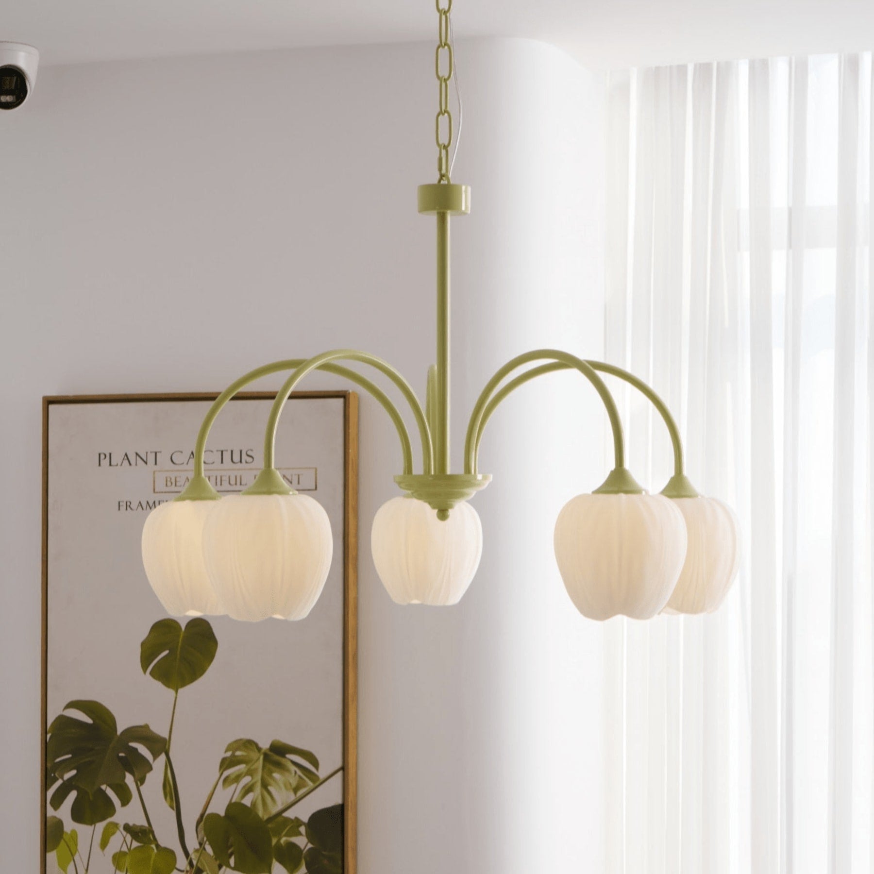 Retro Metal And Glass Chandelier With Included Bulbs For Living Room — Halden Lighting
