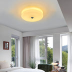 Retro Glass Flush Mount Ceiling Light For Living Room — Halden Lighting