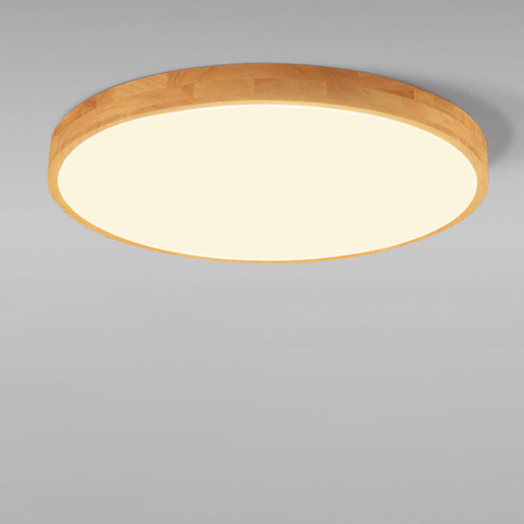 Scandinavian Wood Flush Mount Ceiling Light With Integrated LED — Halden Lighting