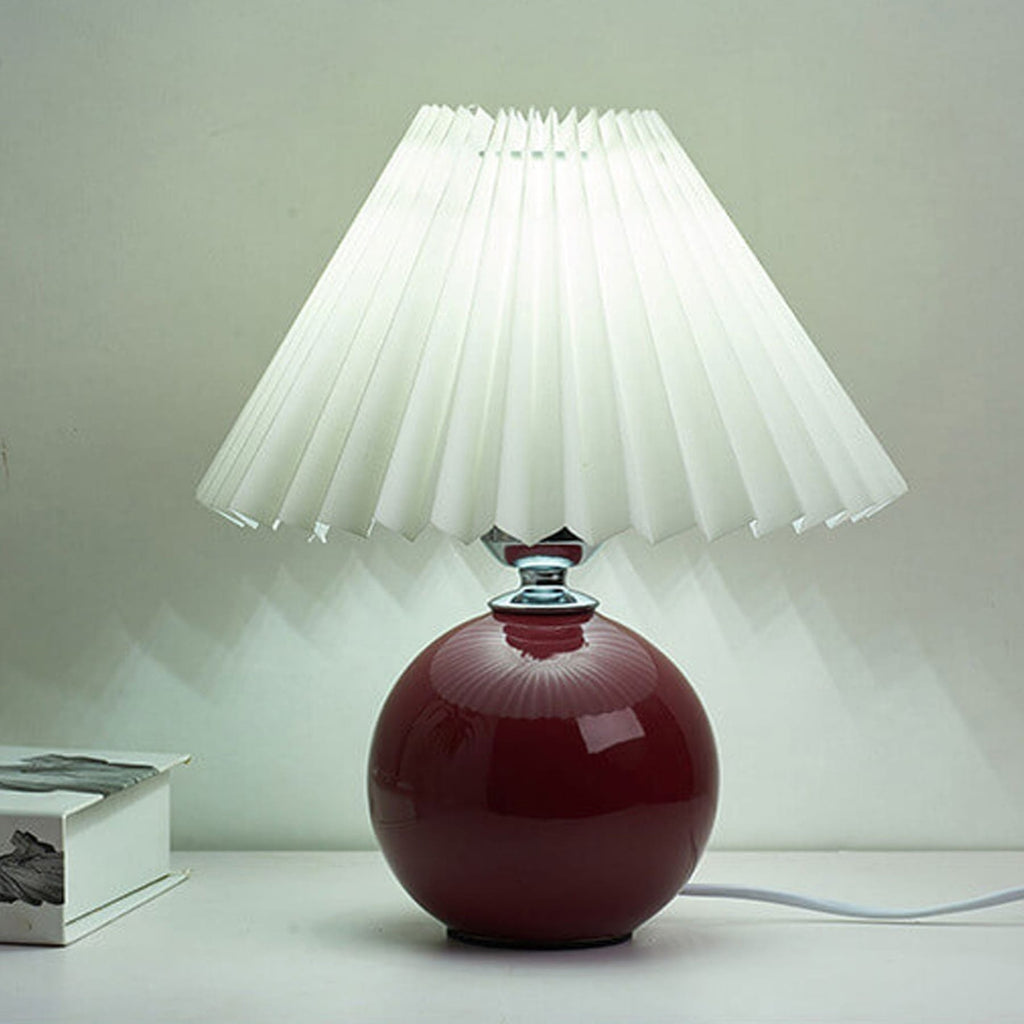 Retro Ceramic Table Lamp With Warm LED Glow — Halden Lighting