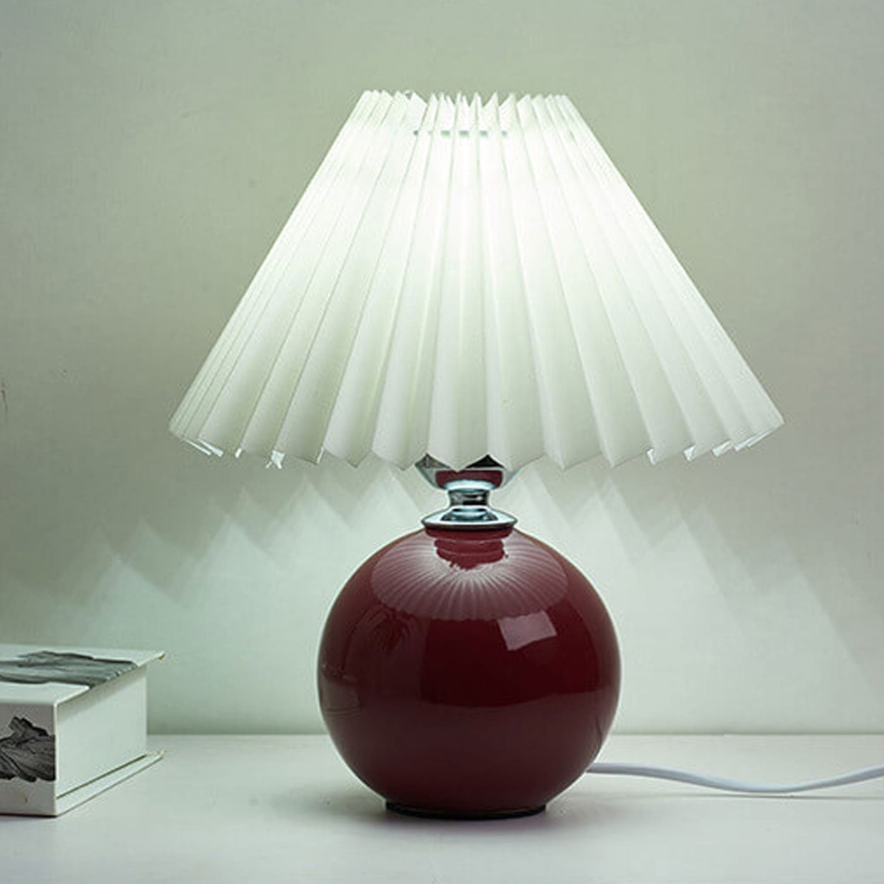 Retro Ceramic Table Lamp With Warm LED Glow — Halden Lighting