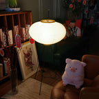 Modern Rice Paper Floor Lamp for Living Room and Bedroom — Halden Lighting