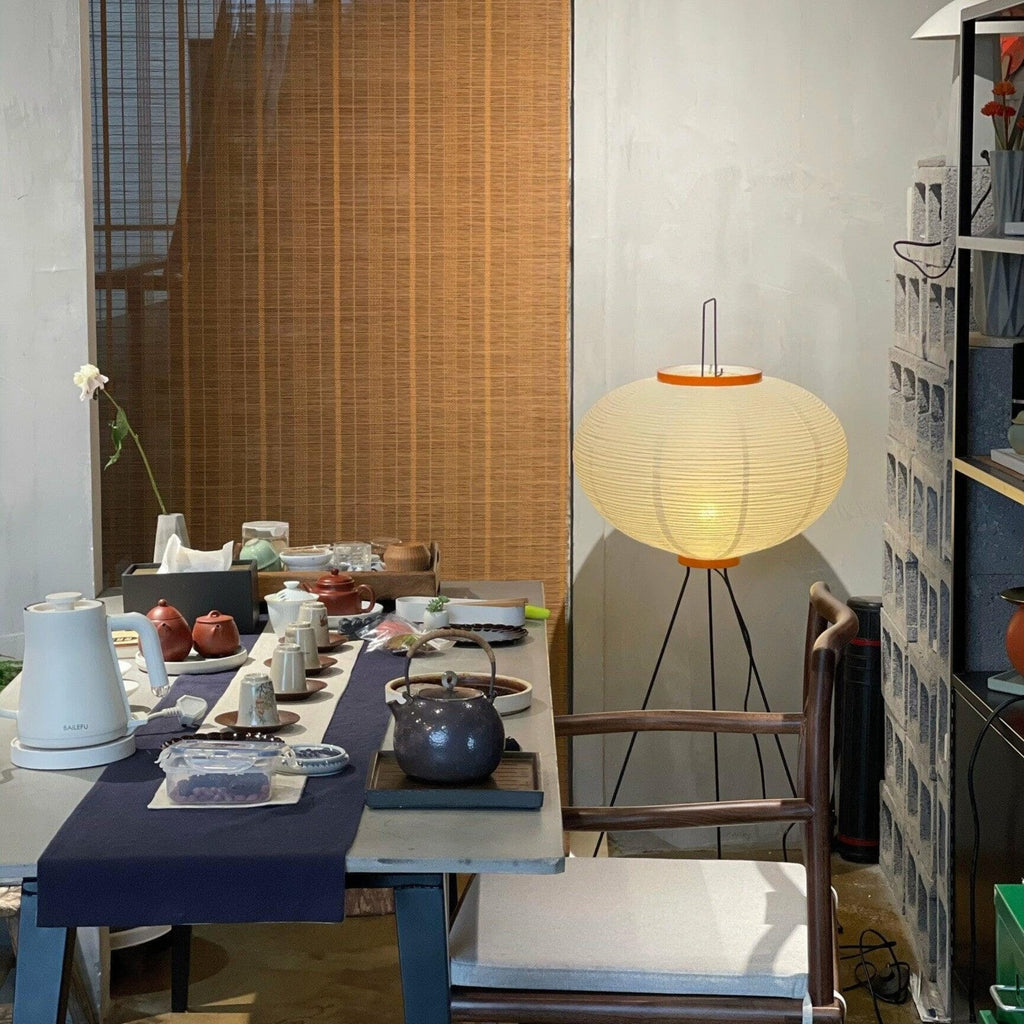 Modern Rice Paper Floor Lamp for Living Room and Bedroom — Halden Lighting