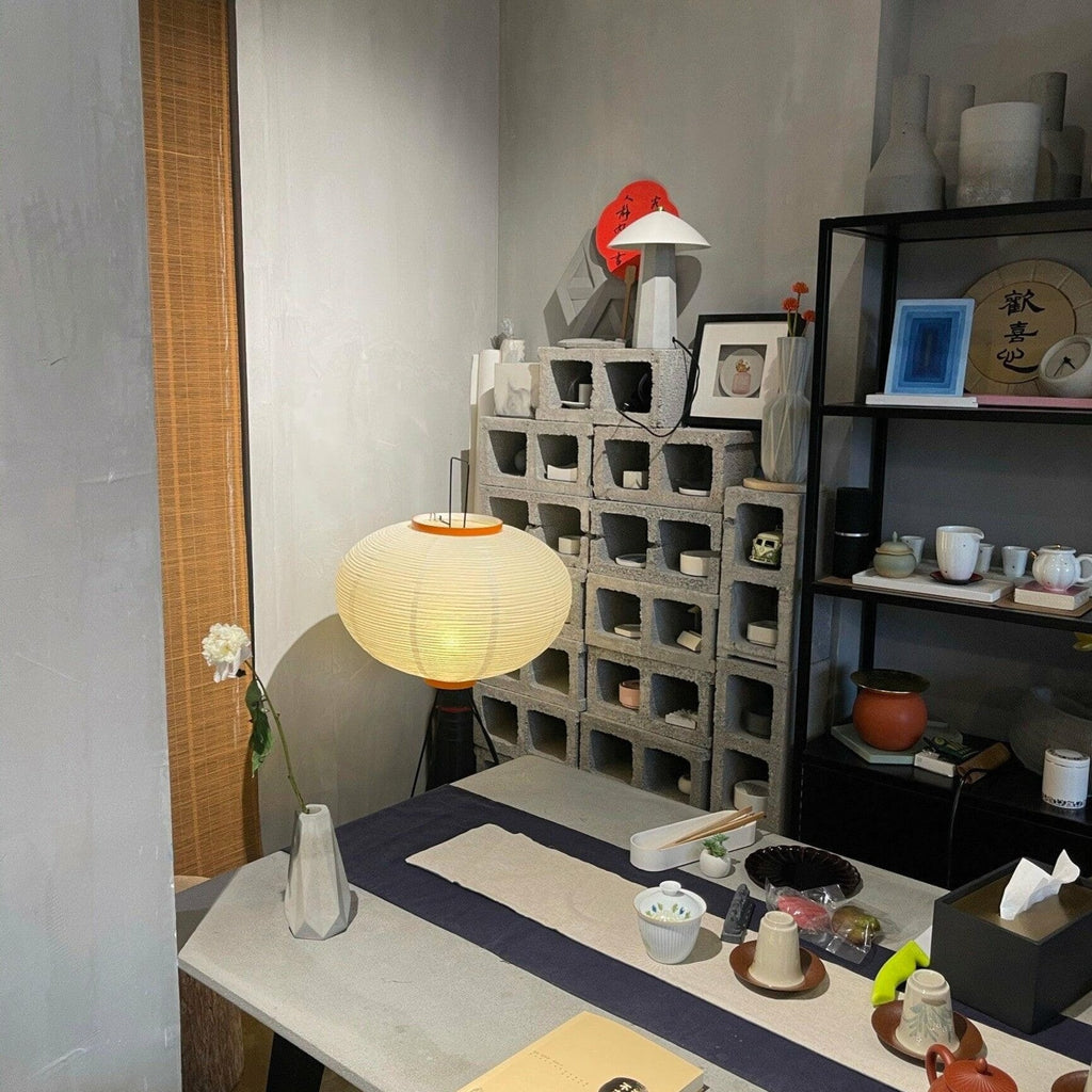 Modern Rice Paper Floor Lamp for Living Room and Bedroom — Halden Lighting