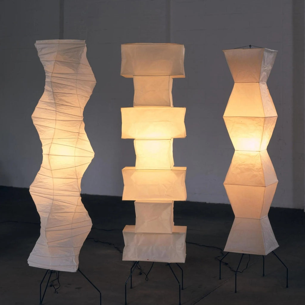 Modern Rice Paper Floor Lamp for Living Room and Bedroom — Halden Lighting