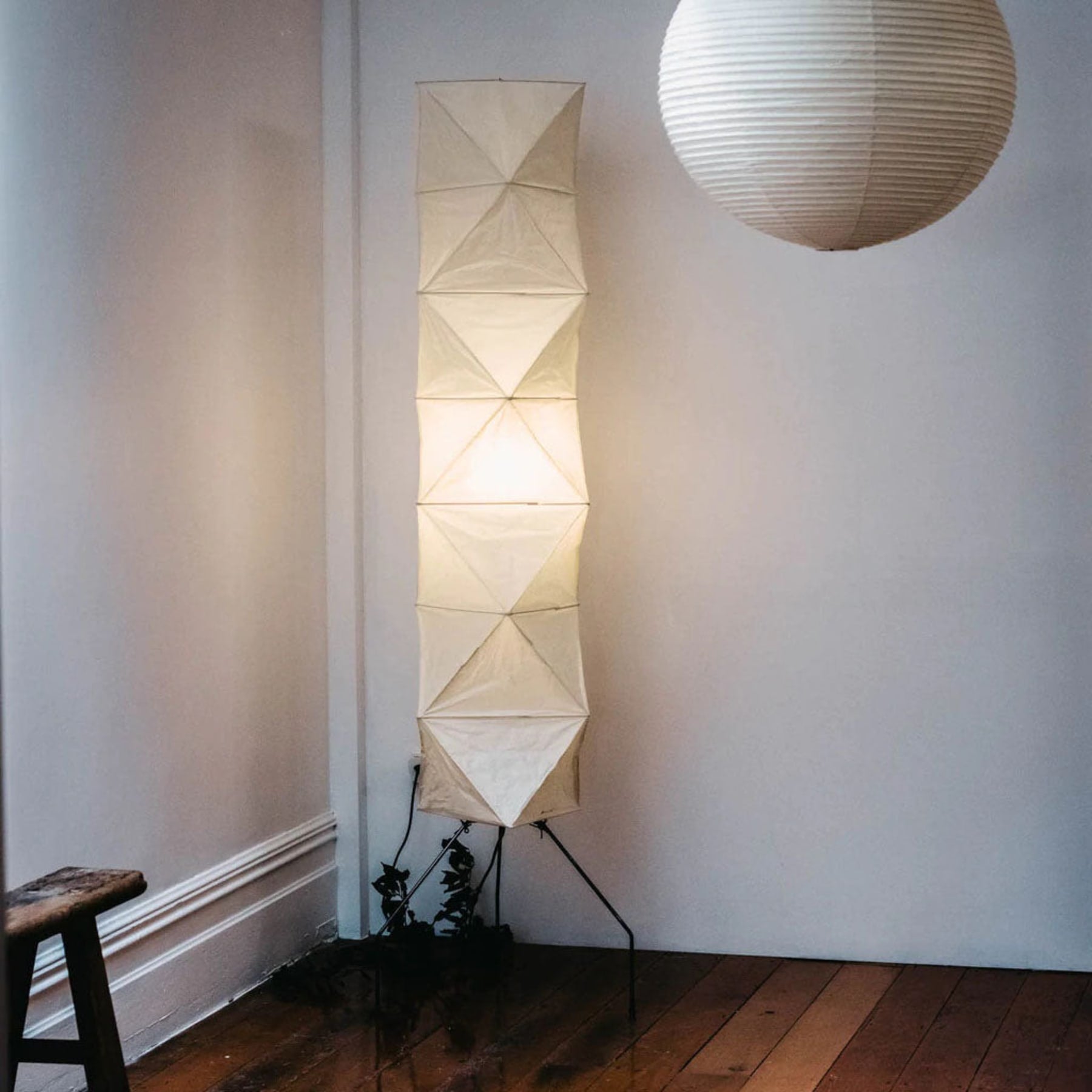 Modern Rice Paper Floor Lamp for Living Room and Bedroom — Halden Lighting
