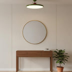 Modern Metal Semi-Flush Ceiling Light With Tri-Colour Dimming — Halden Lighting