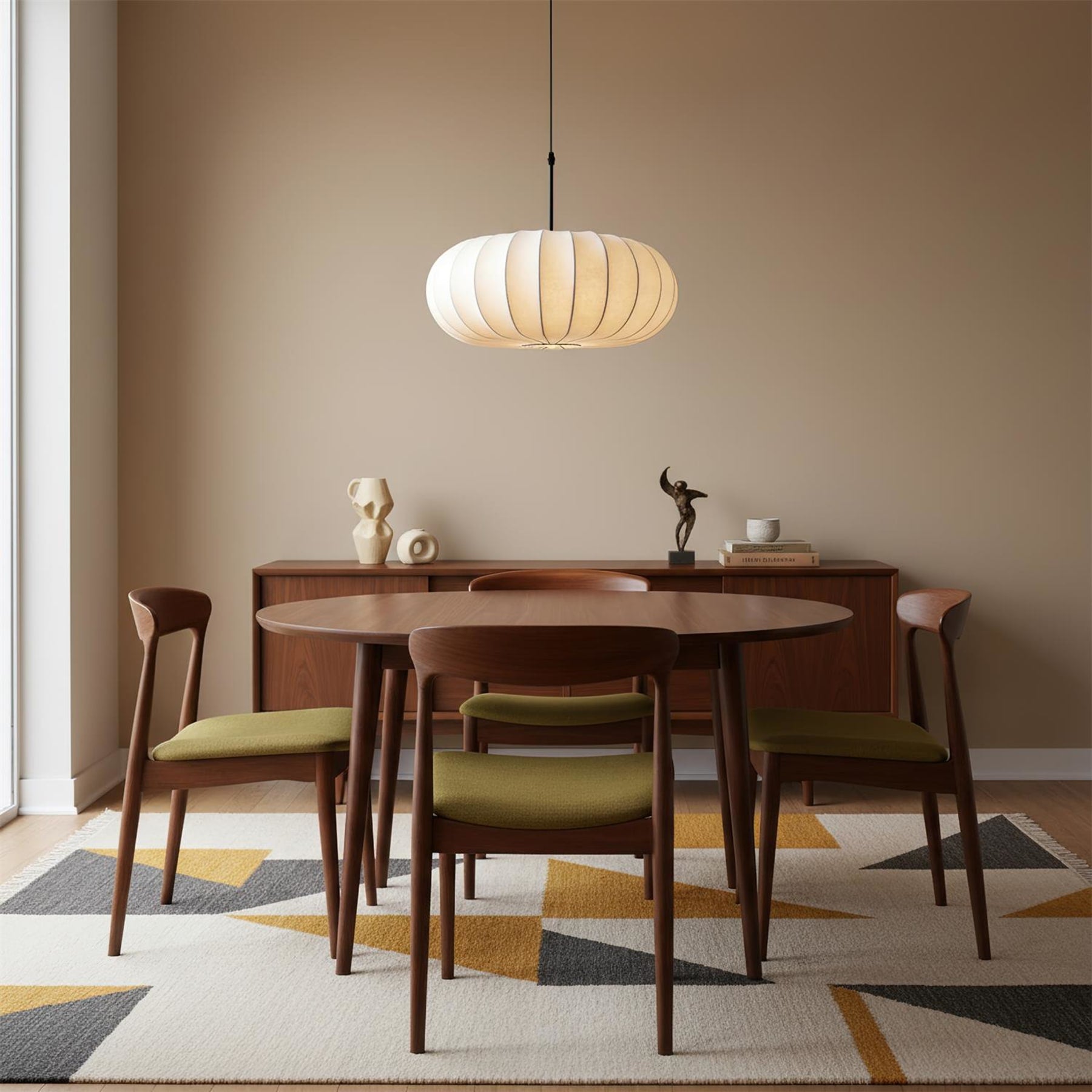 Modern Fabric Pendant Light for Living and Dining Rooms — Halden Lighting