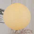 Minimalist Round Lantern Pendant Light With Fabric Shade — Halden Lighting