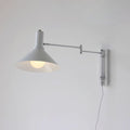 Retro Metal Wall Light With Tri-Colour LED Glow in White — Halden Lighting