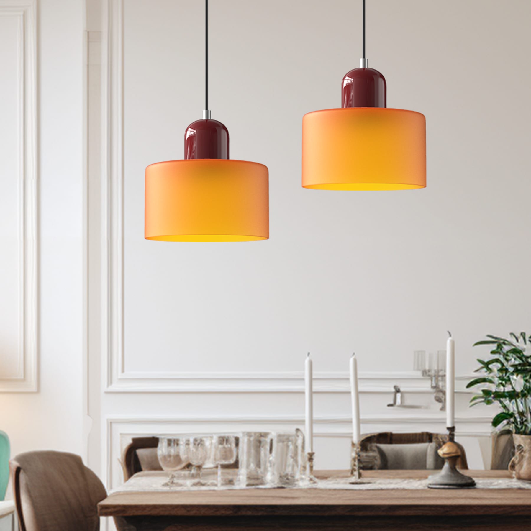 Modern Glass Pendant Light for Kitchen and Dining Room — Halden Lighting