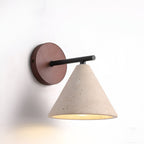 Travertine And Walnut Wall Light For Living Room in Warm White — Halden Lighting
