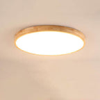 Scandinavian Wood Flush Mount Ceiling Light With Integrated LED — Halden Lighting