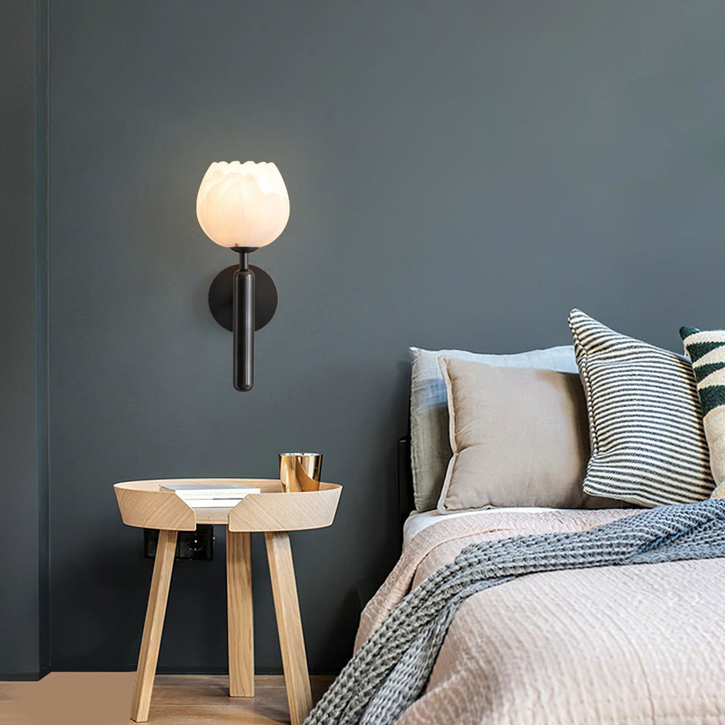 Modern Metal Wall Light With Integrated LED for Living Room — Halden Lighting