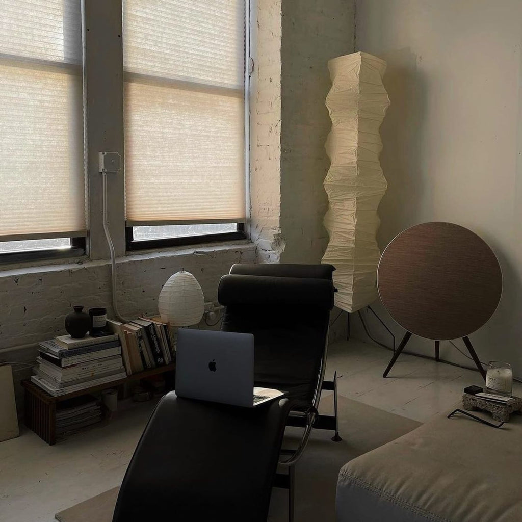 Modern Rice Paper Floor Lamp for Living Room and Bedroom — Halden Lighting