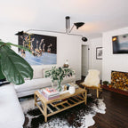 Modern Linear Metal Ceiling Light for Living Room — Halden Lighting