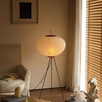 Modern Rice Paper Floor Lamp for Living Room and Bedroom — Halden Lighting