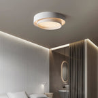 Modern Metal Flush Mount Ceiling Light With Cool Daylight Glow — Halden Lighting