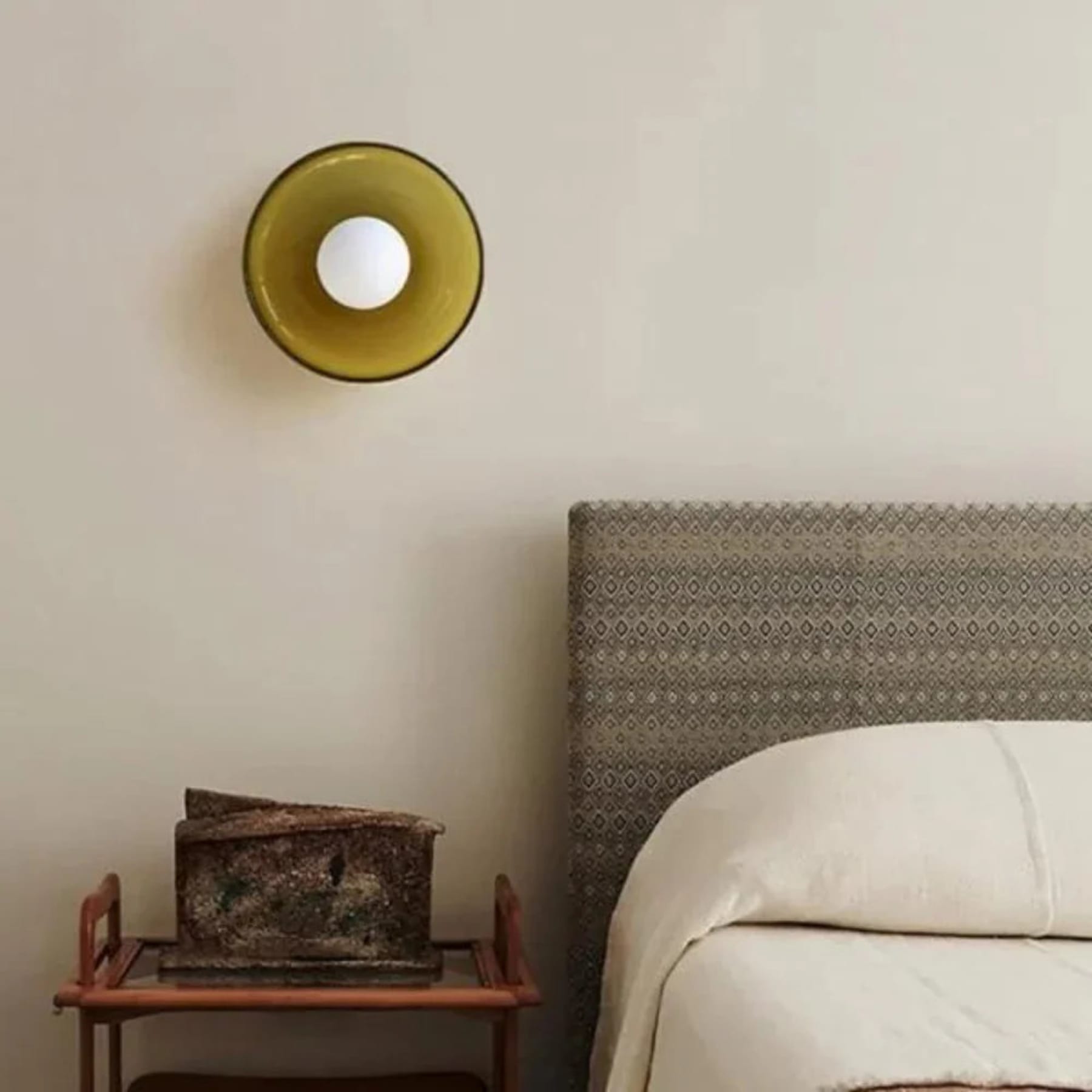 Retro Glass Flush Mount Ceiling Light With Warm LED Glow — Halden Lighting