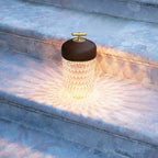 Modern Glass Table Lamp With USB Plug-In Convenience — Halden Lighting