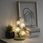 Retro Glass Table Lamp With Warm LED Glow — Halden Lighting