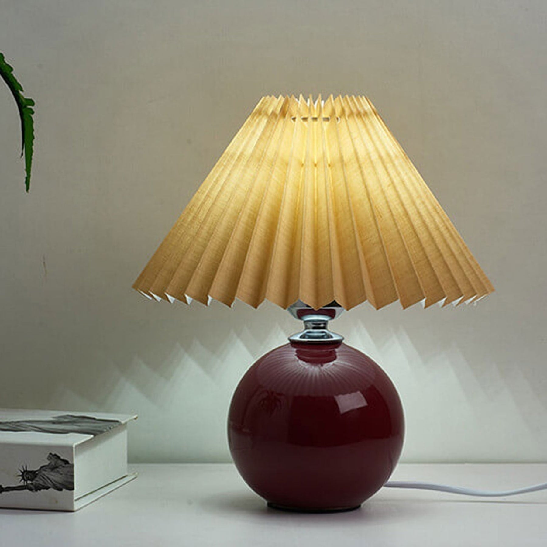Retro Ceramic Table Lamp With Warm LED Glow — Halden Lighting