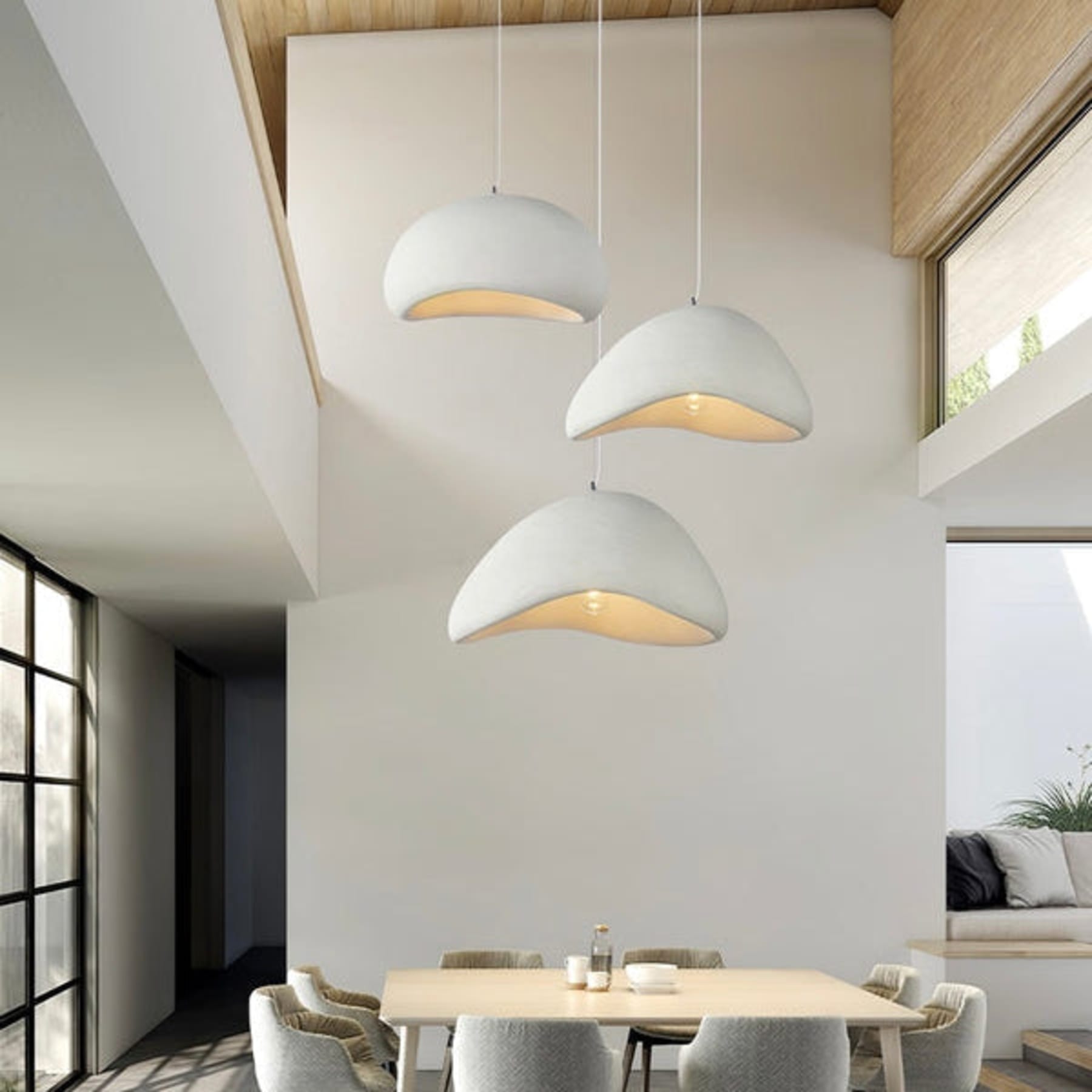 Modern Resin Pendant Light for Living Room and Dining Room — Halden Lighting