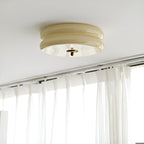 Retro Glass Flush Mount Ceiling Light For Living Room — Halden Lighting