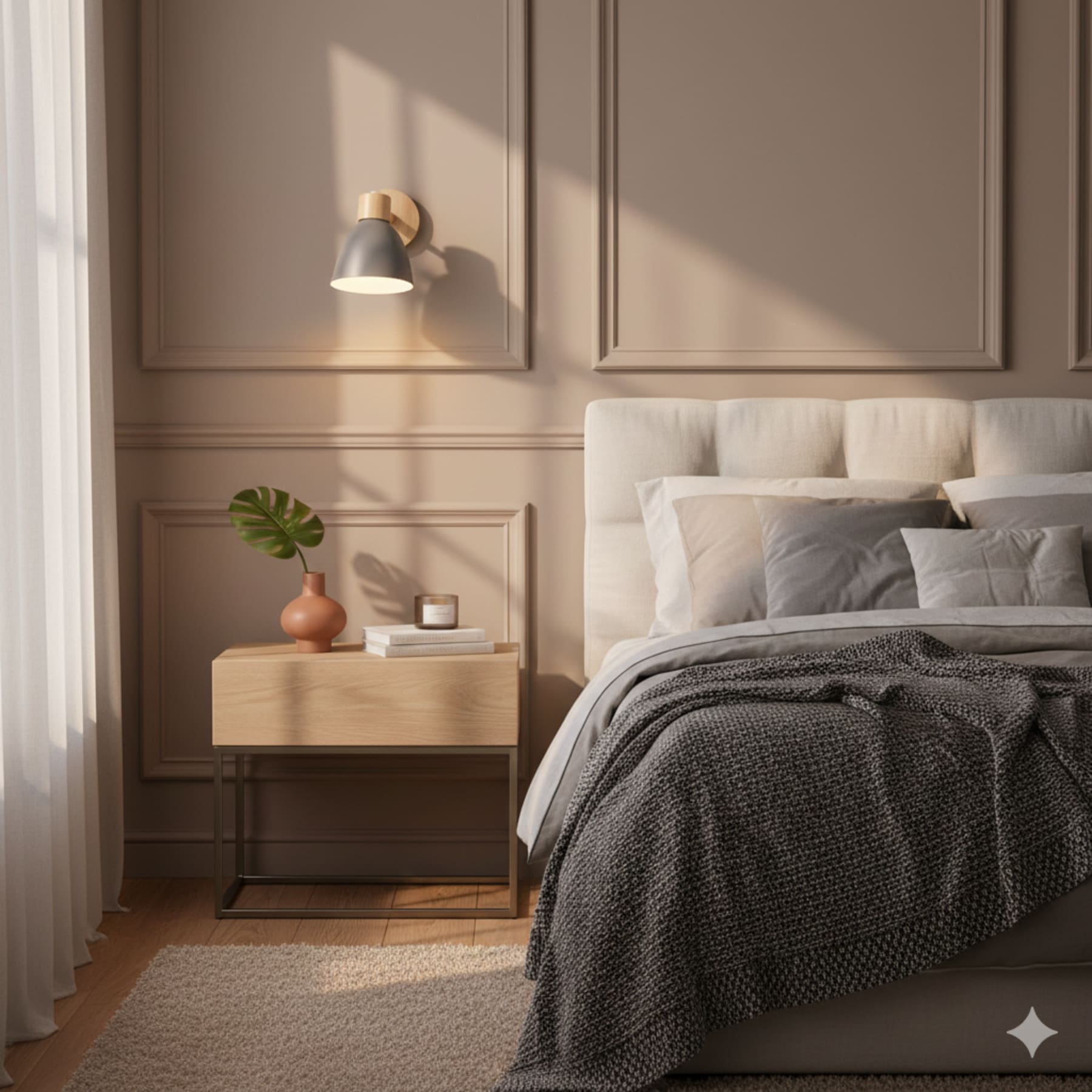 Modern Wood Wall Light With Matte Finish — Halden Lighting