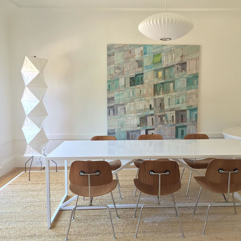 Modern Rice Paper Floor Lamp for Living Room and Bedroom — Halden Lighting