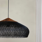 Bohemian Rattan Pendant Light With Warm LED Glow — Halden Lighting