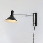 Retro Metal Wall Light With Tri-Colour LED Glow in Black — Halden Lighting