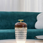 Modern Glass Table Lamp With USB Plug-In Convenience — Halden Lighting