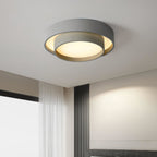 Modern Metal Flush Mount Ceiling Light With Cool Daylight Glow — Halden Lighting