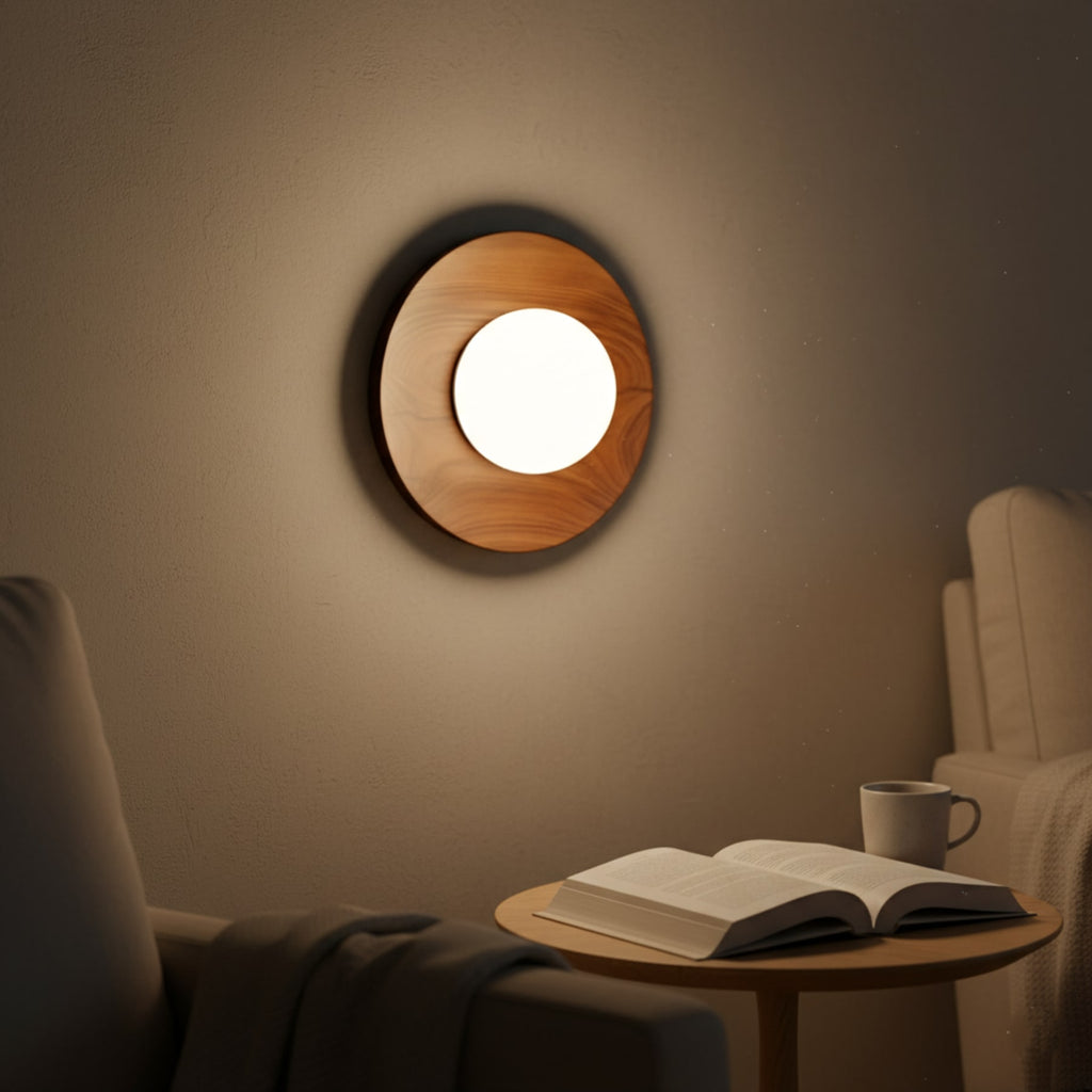 Modern Wood Wall Light for Living Room and Bedroom — Halden Lighting