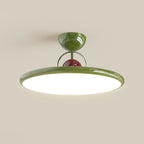 Modern Metal Semi-Flush Ceiling Light With Tri-Colour Dimming — Halden Lighting