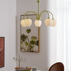 Retro Metal And Glass Chandelier With Included Bulbs For Living Room — Halden Lighting