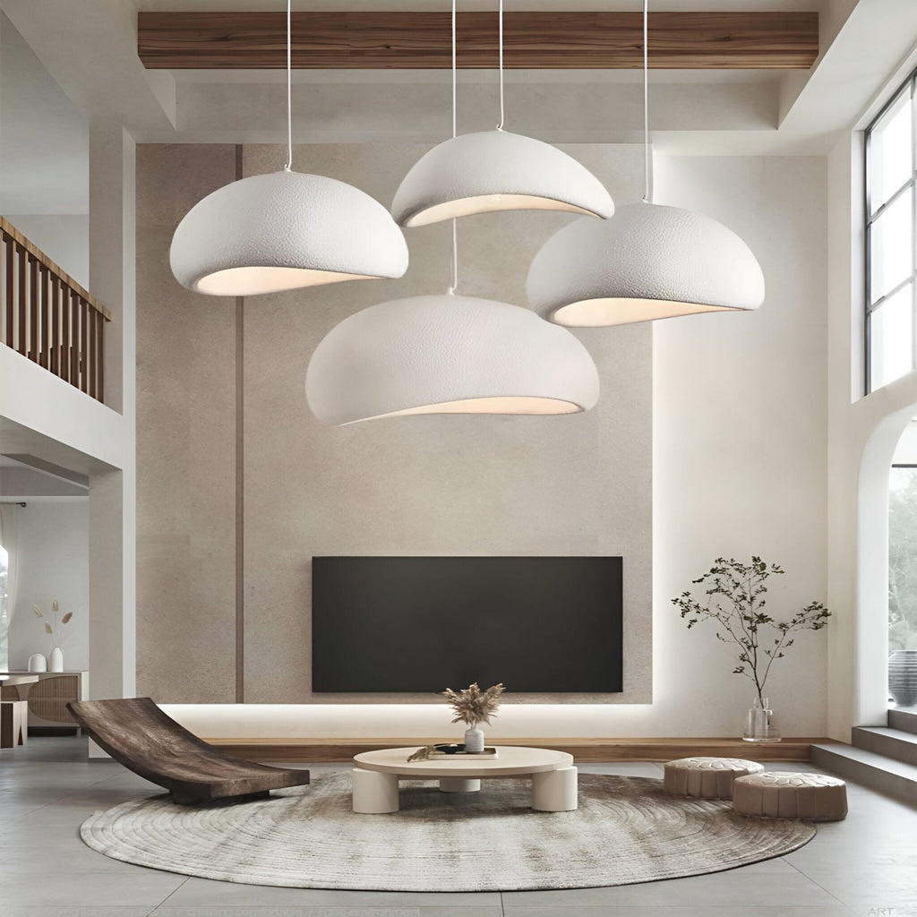Modern Stone Pendant Light With Matte Finish for Living Room — Halden Lighting