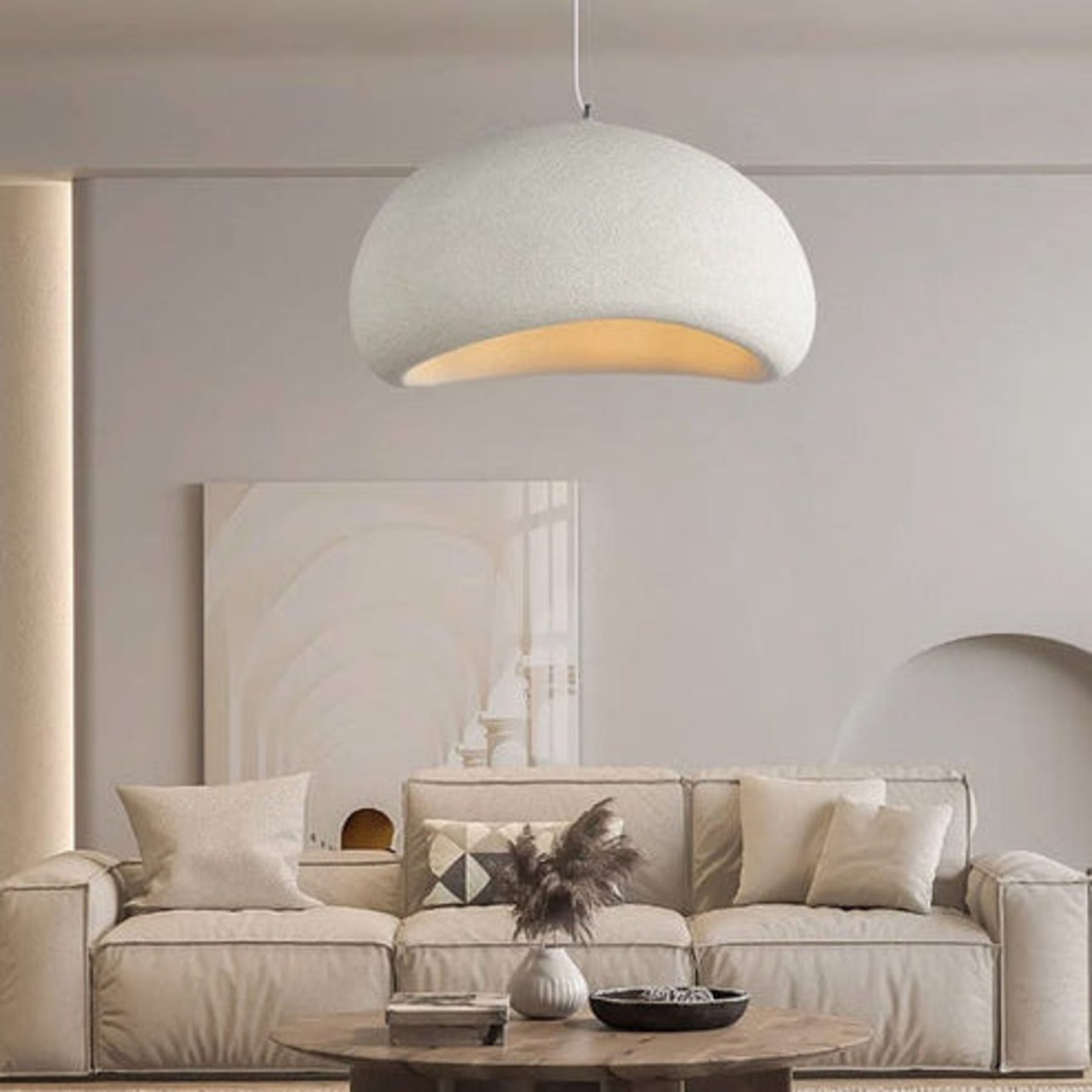 Modern Resin Pendant Light for Living Room and Dining Room — Halden Lighting