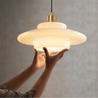 Modern Glass Pendant Light With Warm LED Glow for Dining Room — Halden Lighting