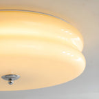 Retro Glass Flush Mount Ceiling Light For Living Room — Halden Lighting