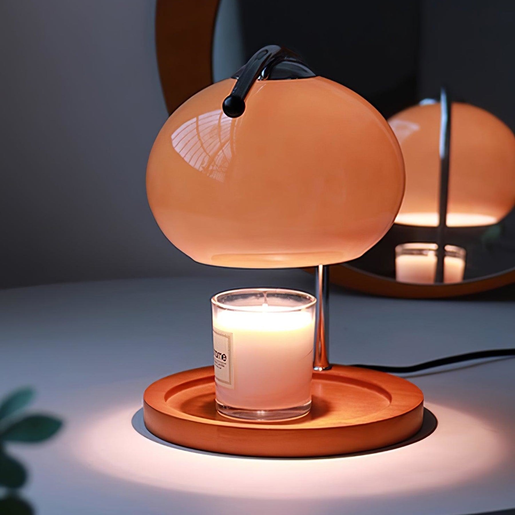 Modern Wood And Glass Table Lamp With Daylight Glow — Halden Lighting