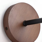 Travertine And Walnut Wall Light For Living Room — Halden Lighting